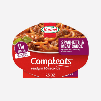 HORMEL COMPLEATS Spaghetti & Meat Sauce Microwave Tray, 7.5 oz. (7 Pack)