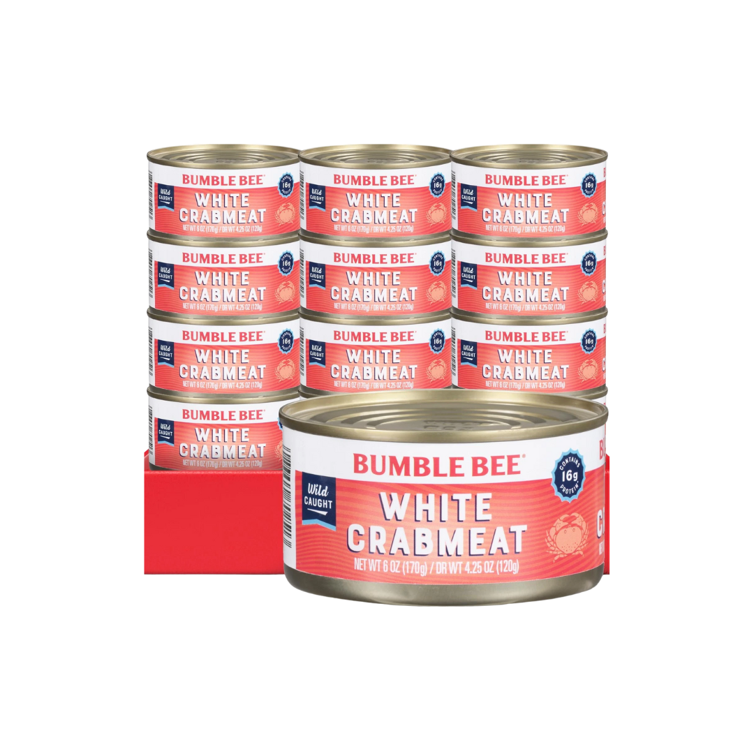 Bumble Bee White Flake Crab Meat in Water, 6 oz Can -, 6 Ounce (Pack of 12)