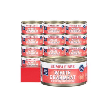 Bumble Bee White Flake Crab Meat in Water, 6 oz Can -, 6 Ounce (Pack of 12)