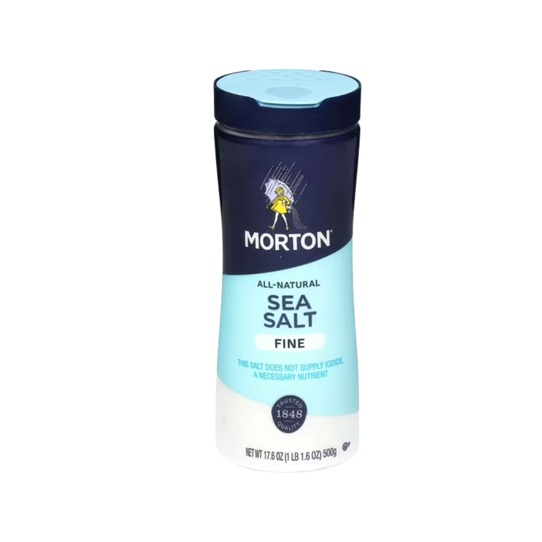 Morton 17.6 oz. Fine Sea Salt - 12/Case