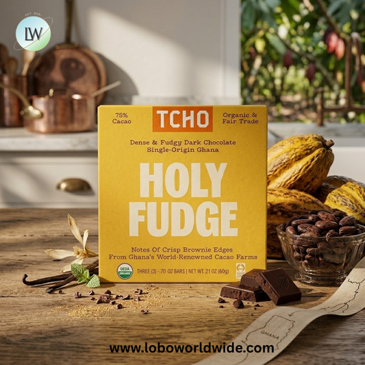 TCHO, Holy Fudge, Dark Chocolate, 75% Cacao, 3 Bars, 0.7 oz Each