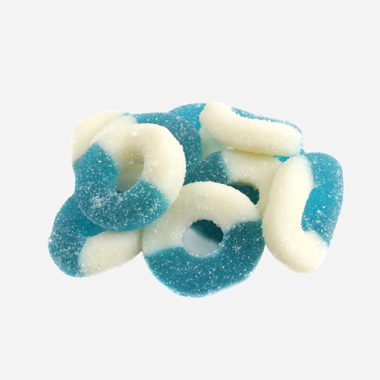 Blue Raspberry Gummy Rings - 1lb.