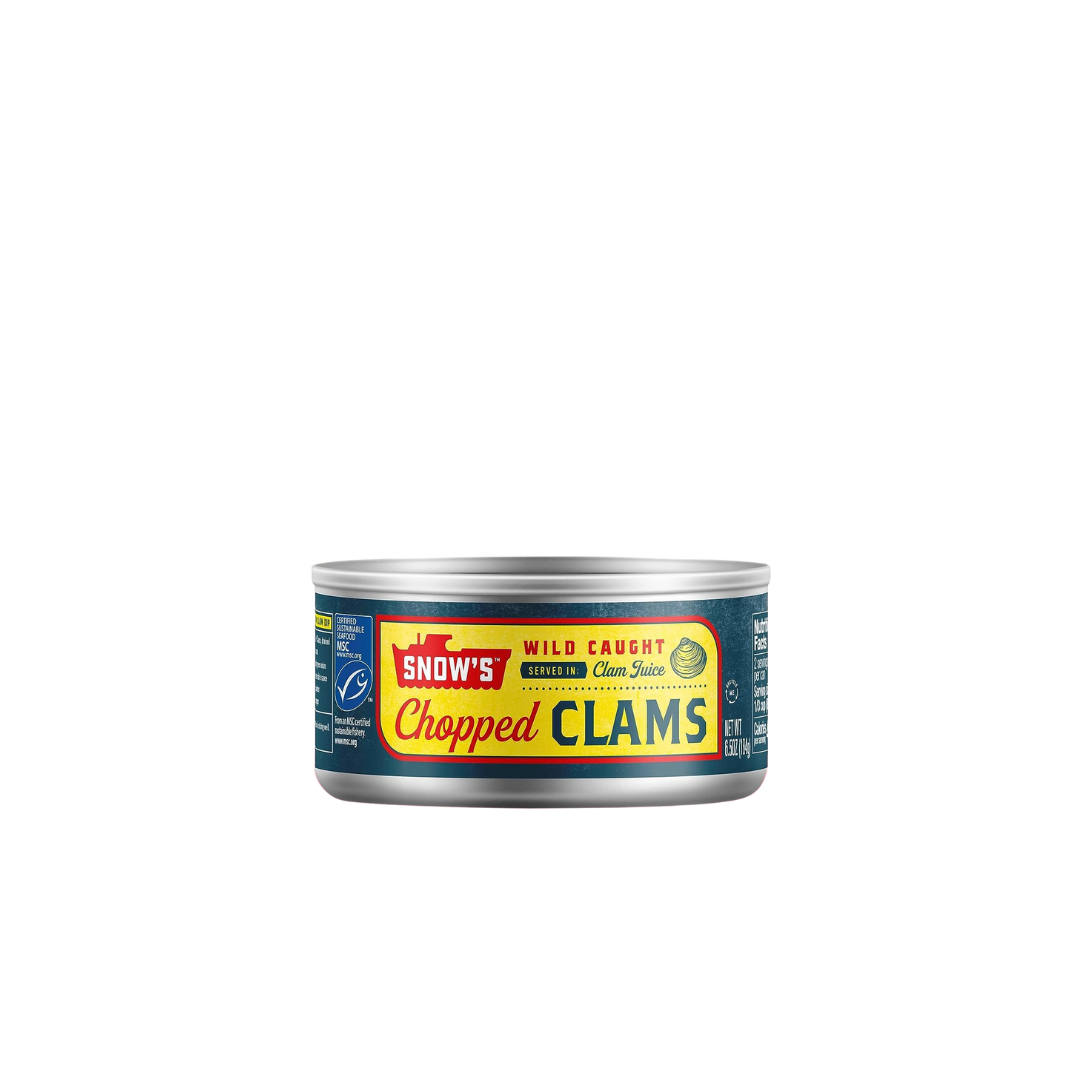 Snow's Wild Caught Chopped Clams Canned, 6.5 oz(Pack of 4)