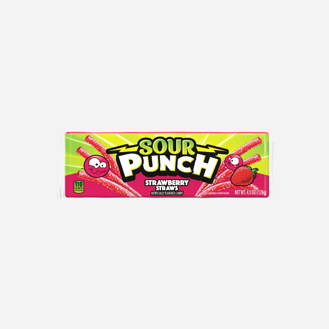 Sour Punch Strawberry Straws, 4.5oz Tray