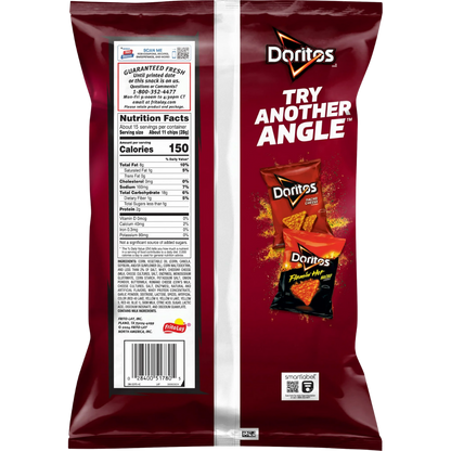 Doritos Tortilla Chips Spicy Nacho Flavored 14.5 ounce Bag