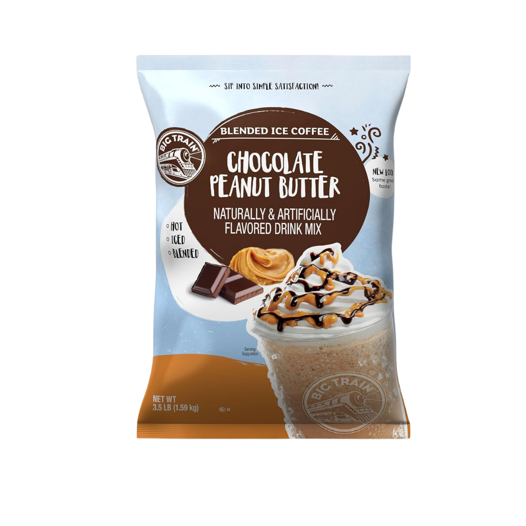 Big Train 3.5 lb.  Blended Ice Coffee Mix-5/case & 4/case (various flavours)