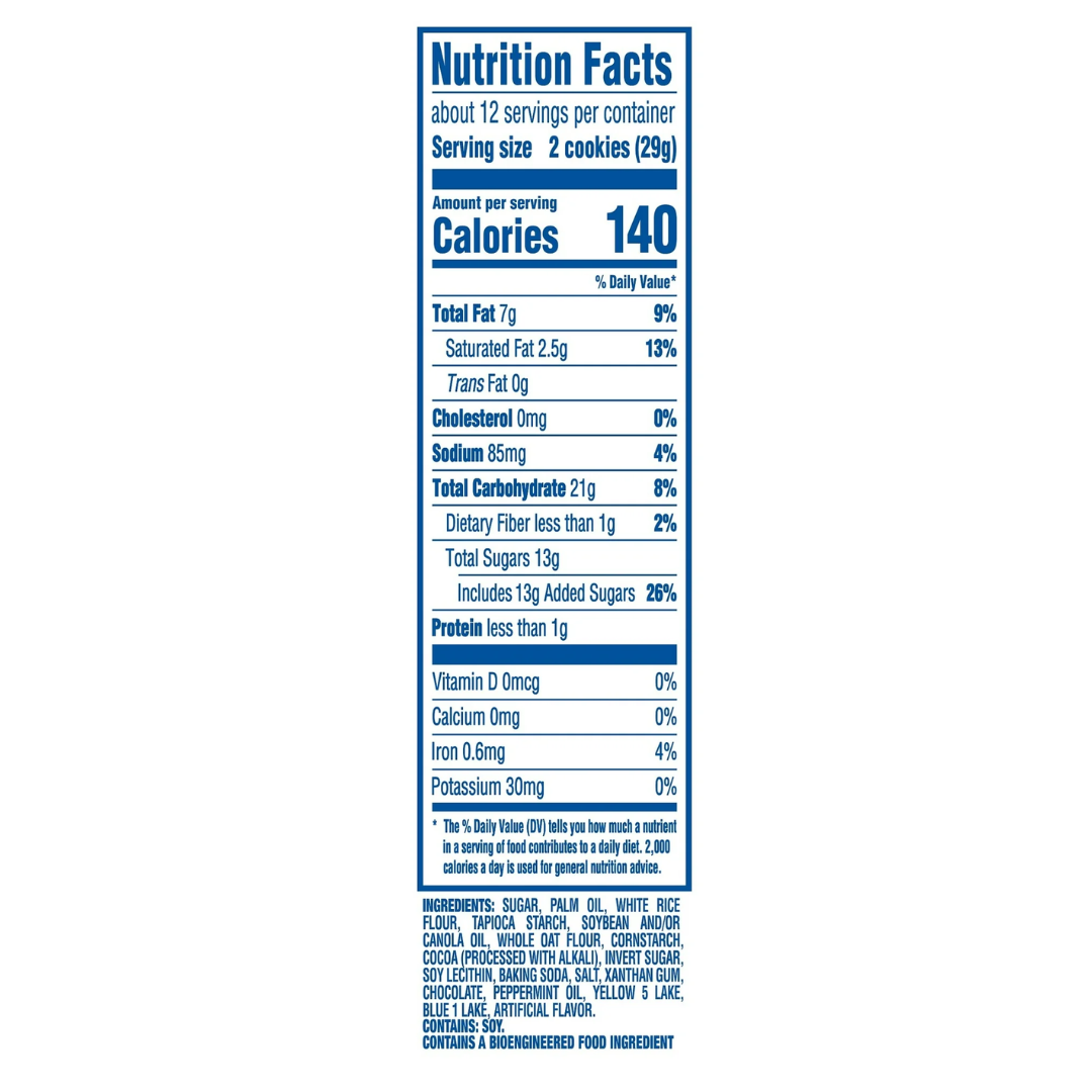 OREO Gluten Free Mint Creme Chocolate Sandwich Cookies, Gluten Free Cookies, 12.47 oz