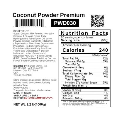 Fanale 2.2 lb Coconut Powder Mix