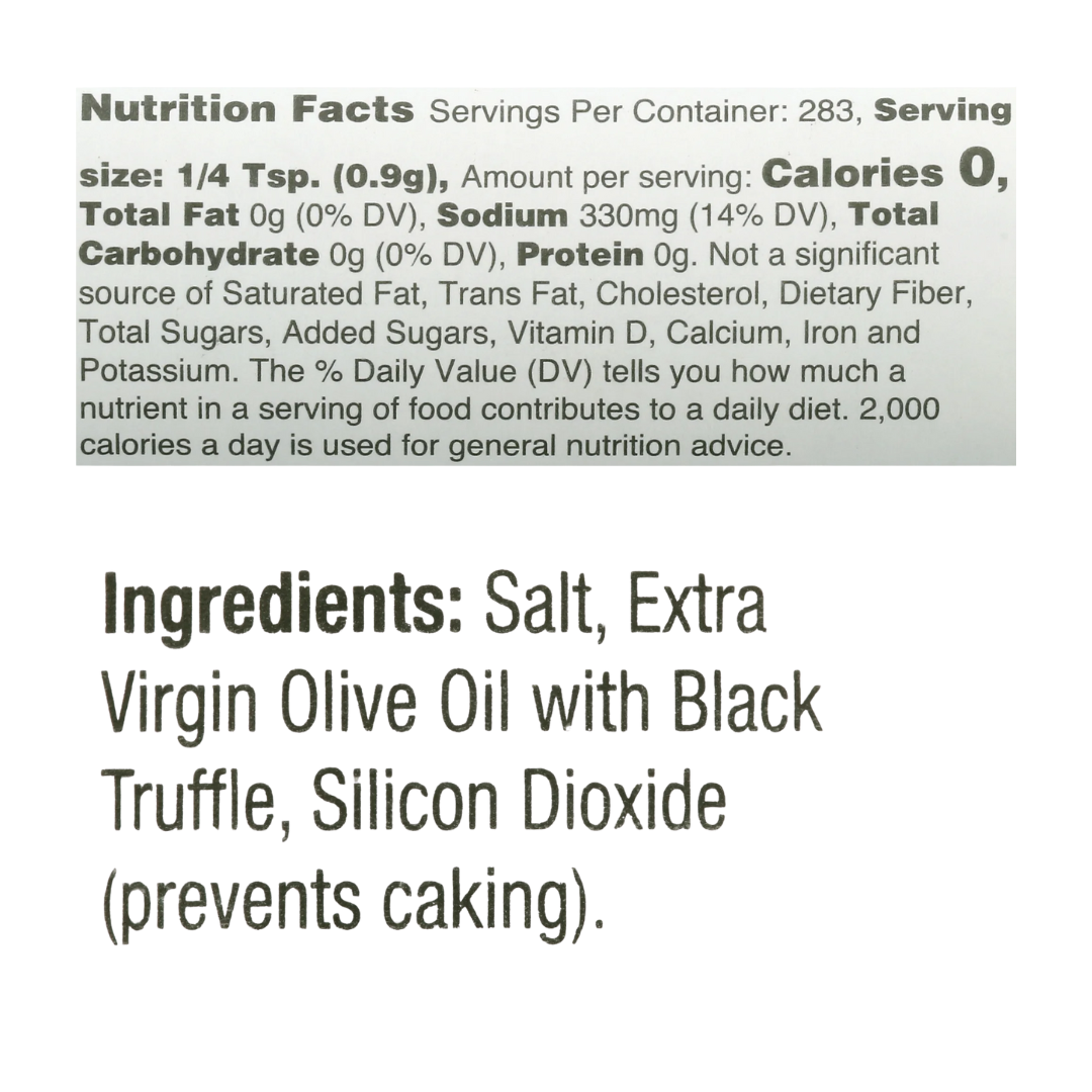 Badia 9 oz. Black Truffle Sea Salt - 6/Case