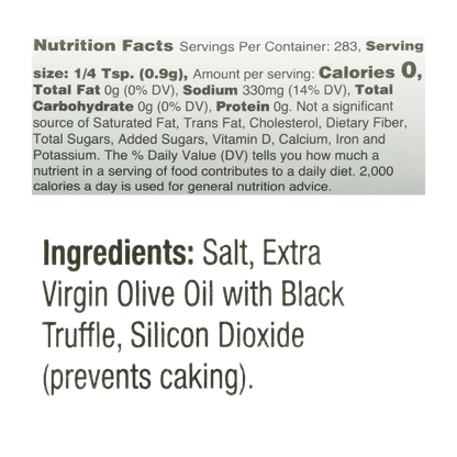 Badia 9 oz. Black Truffle Sea Salt - 6/Case