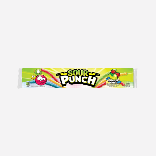 Sour Punch Rainbow Straws, 2oz Tray