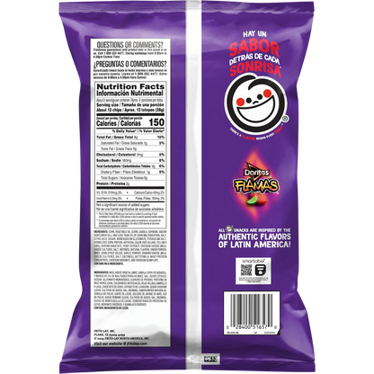 Doritos Tortilla Chips Flamas Flavored Snack Chips, 9.25 Ounce Bag