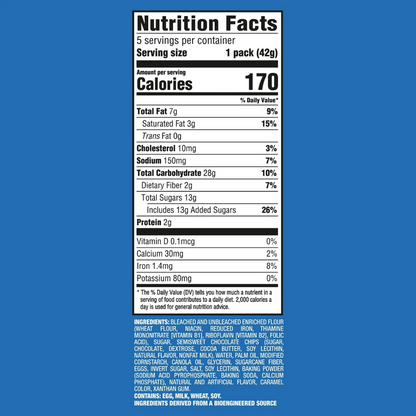 CHIPS AHOY! Chocolate Chip Cake Bites, Baked Blondie, 5 - 1.5 oz Packs Shelf Stable Cardboard Box