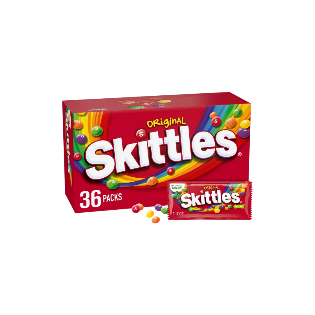 Skittles Original Fruity Chewy Candy, Full Size, 2.17 oz., 36 pk