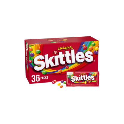 Skittles Original Fruity Chewy Candy, Full Size, 2.17 oz., 36 pk