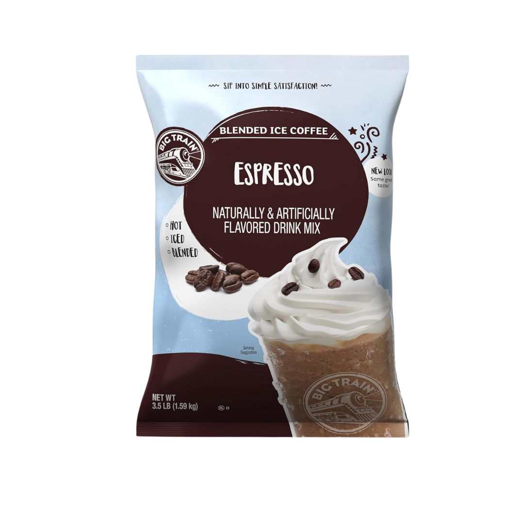 Big Train 3.5 lb.  Blended Ice Coffee Mix-5/case & 4/case (various flavours)