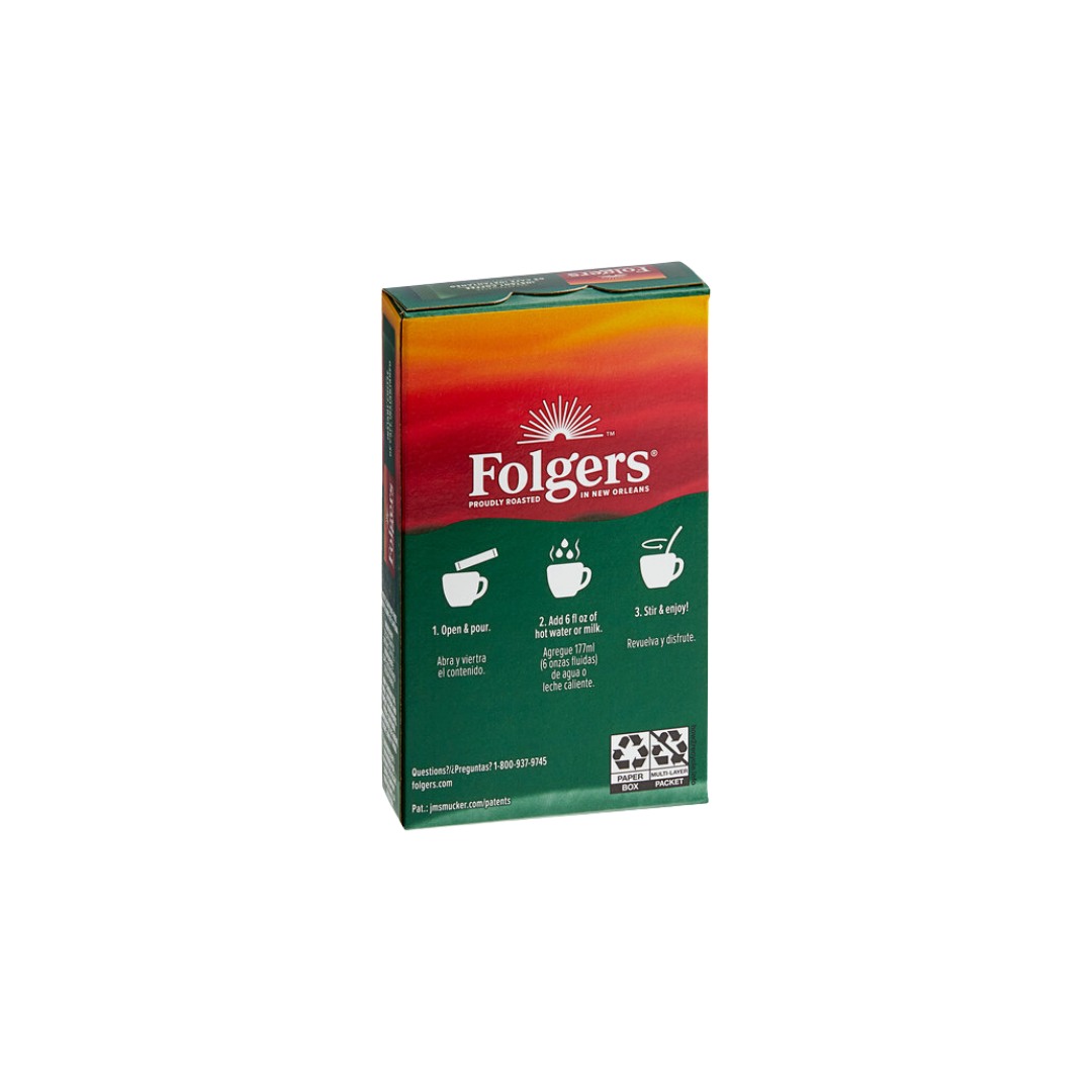 Folgers Classic Decaf Instant Coffee Packets - 72/Case