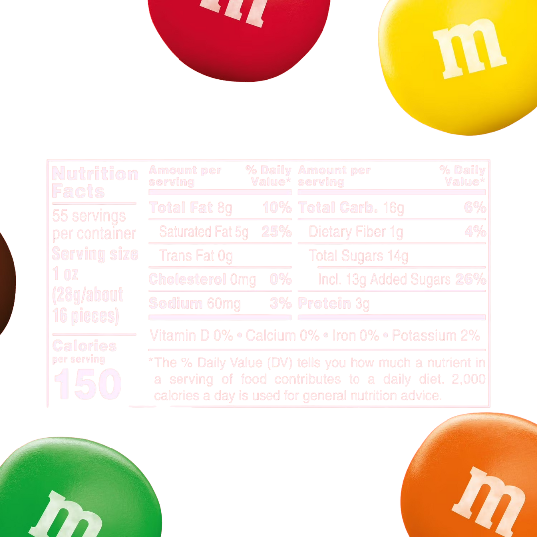 M&M's Bulk Chocolate Candy, Peanut Butter, Jar, 55 oz.