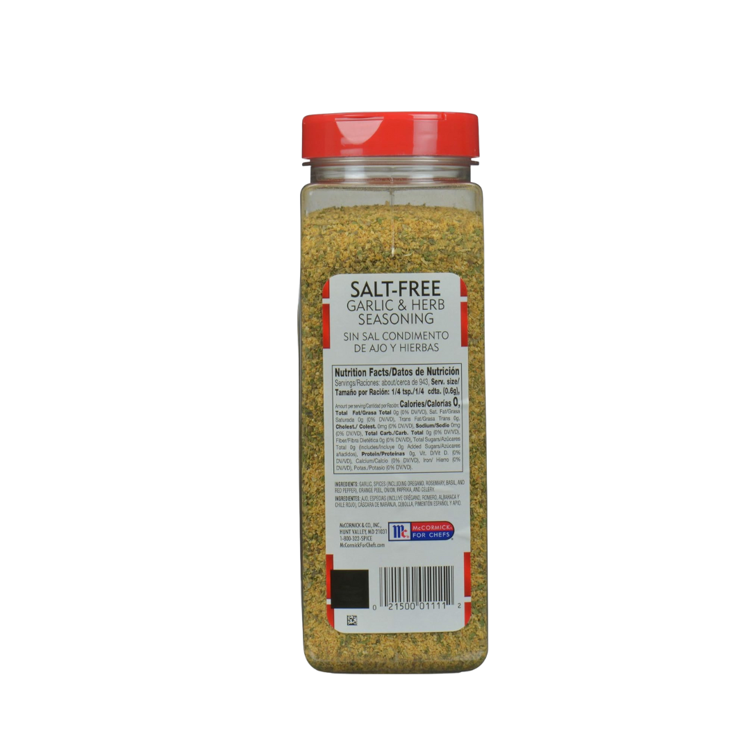 McCormick Perfect Pinch Salt-Free Garlic and Herb Seasoning 20 oz.