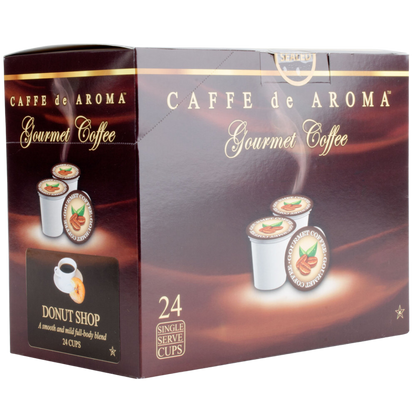 Caffe de Aroma Single Serve Cups – 24/Box (Various Sizes)