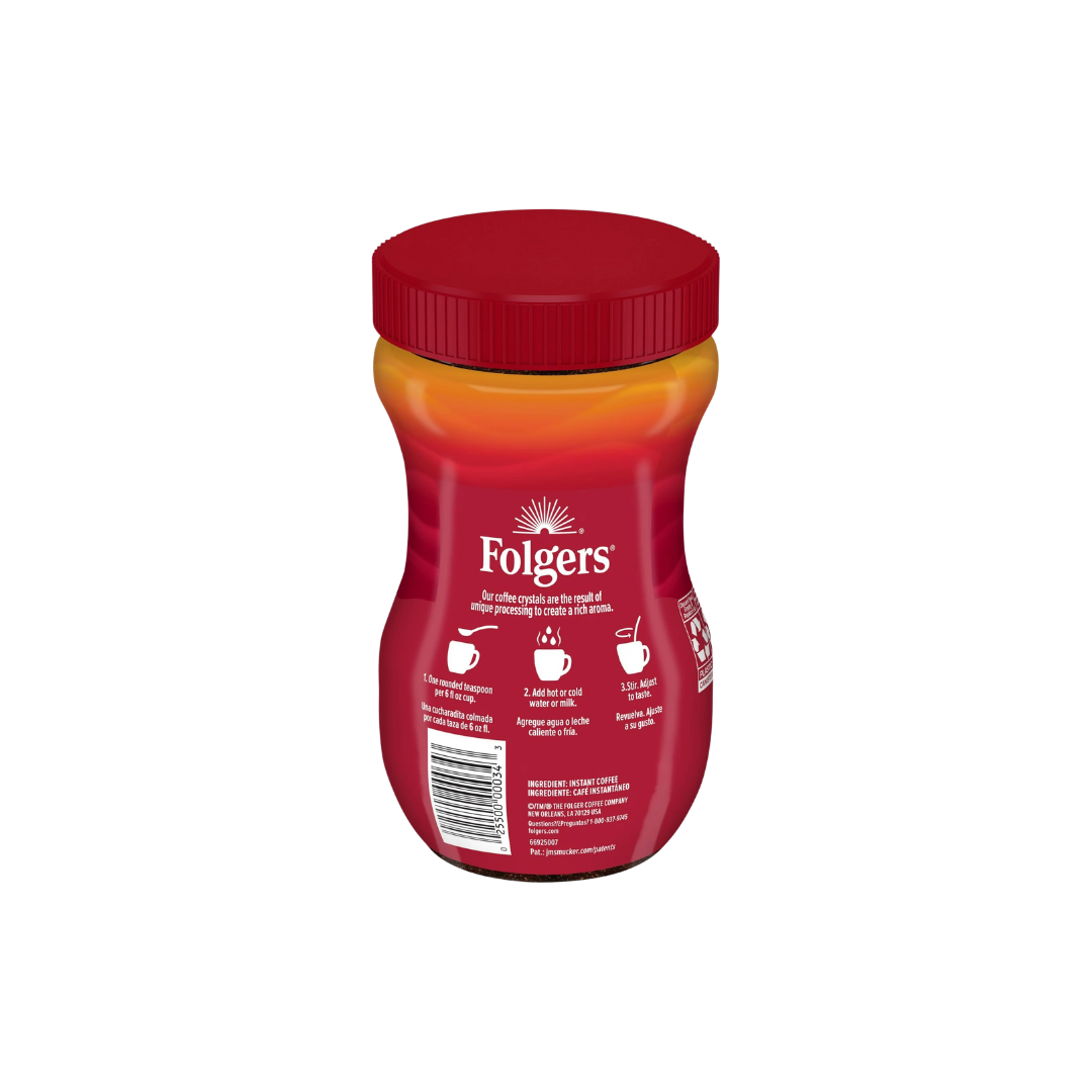 Folgers Classic Roast Instant Coffee (various cases)