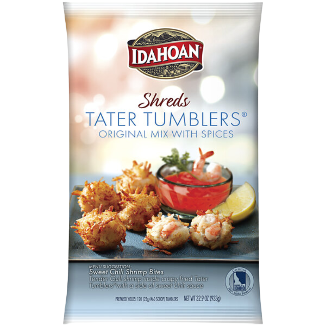 Idahoan Shreds Tater Tumblers Mix 32.9 oz. Pouch -(Various sizes)