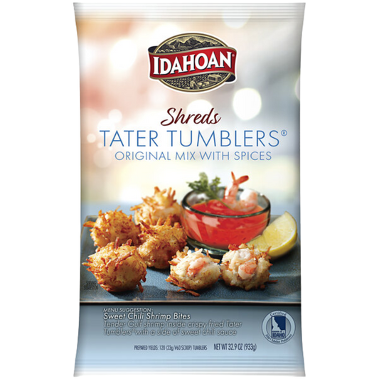 Idahoan Shreds Tater Tumblers Mix 32.9 oz. Pouch -(Various sizes)