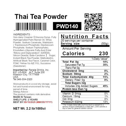 Fanale 2.2 lb. Thai Tea Powder Mix