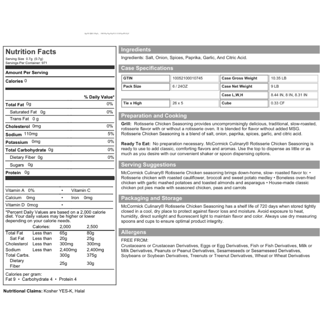 Frank's RedHot Original Seasoning 21.2 oz.