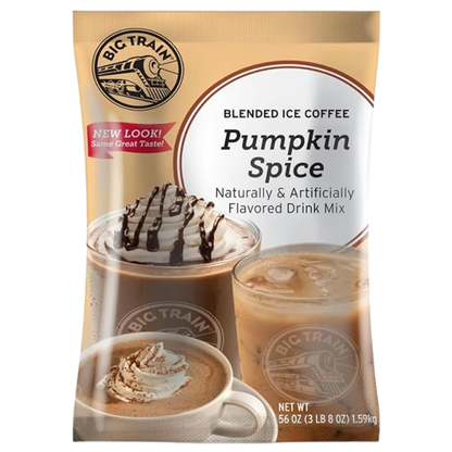 Big Train 3.5 lb.  Blended Ice Coffee Mix-5/case & 4/case (various flavours)