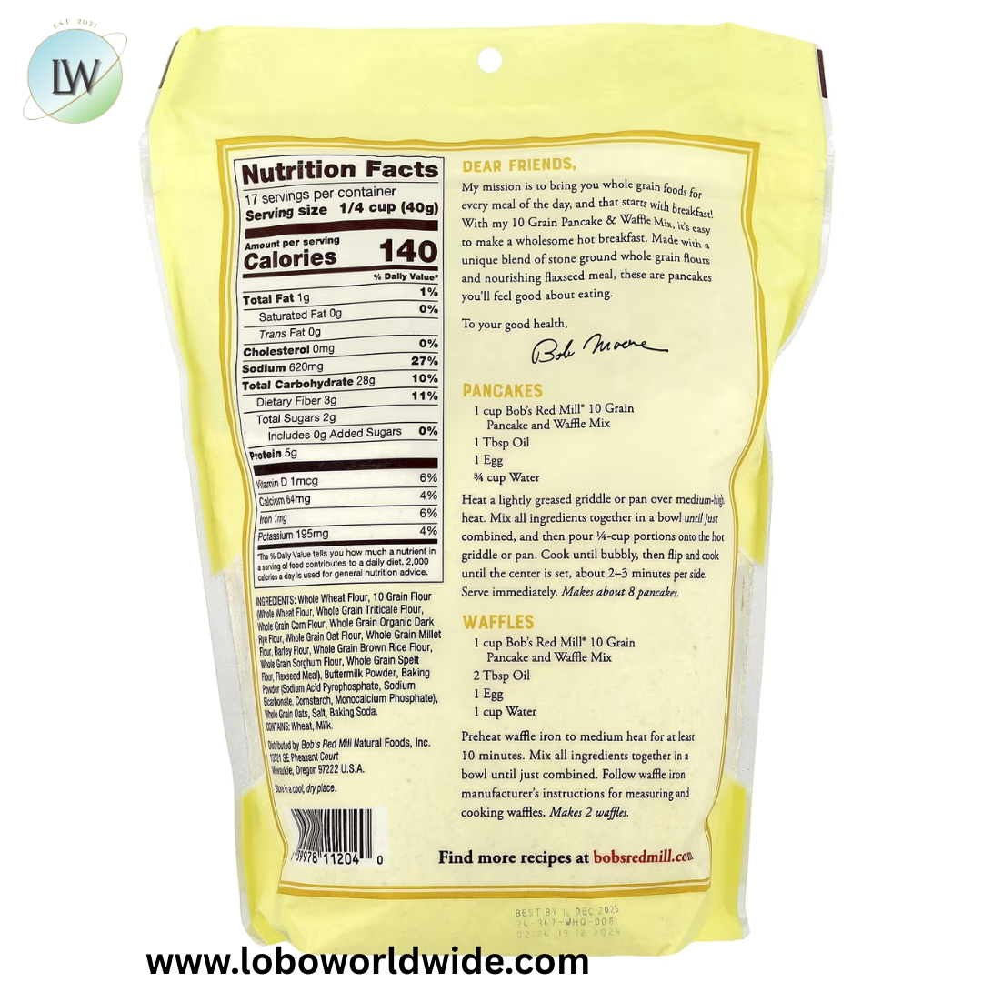 Bob's Red Mill, Pancake & Waffle Mix, 24 oz (680 g)(Various Flavours)