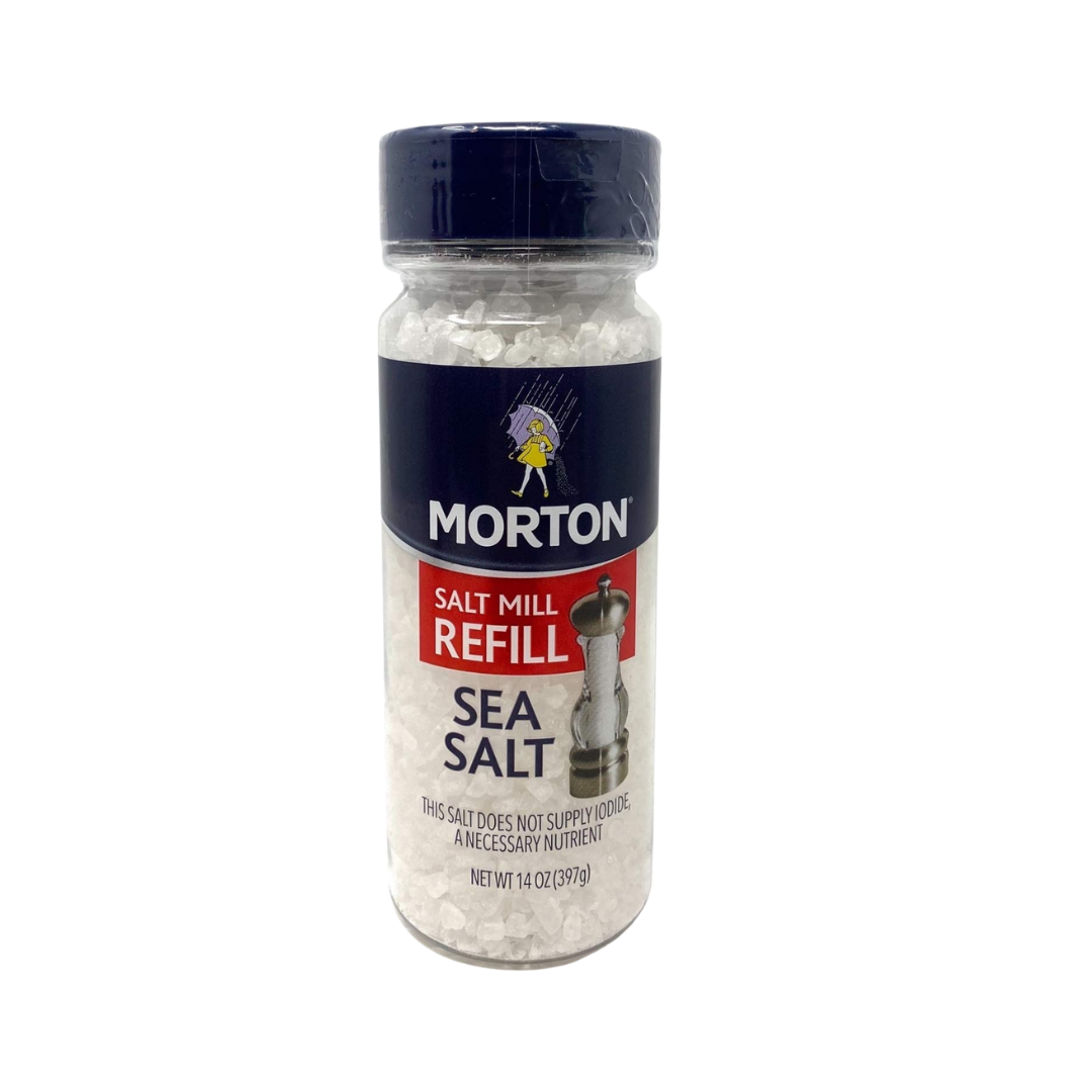 Morton Extra Coarse Sea Salt Grinder Refill 9 oz. - 6/Case
