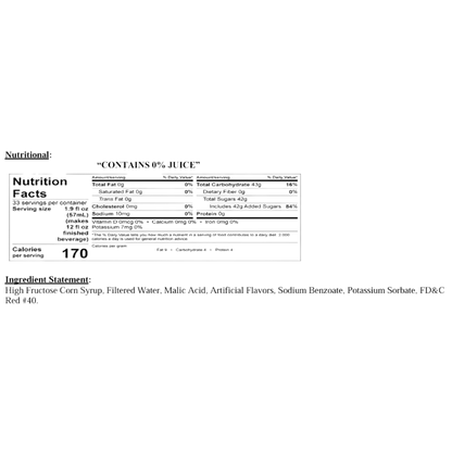 Jolly Rancher 1/2 Gallon Slushy 5:1 Concentrate(various flavours)