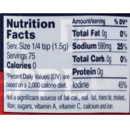 (4 pack) Morton® McCormick Iodized Salt & Pepper, Shaker Set of 2, 5.25 oz