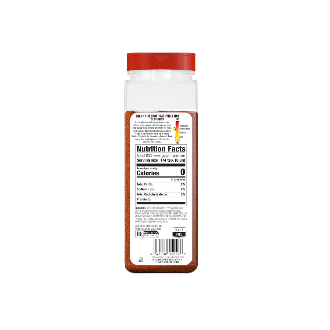 Frank's RedHot Nashville Hot Seasoning 17.64 oz.