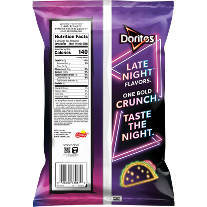 Doritos Tortilla Chips Late Night Loaded Taco, 9 oz Bag