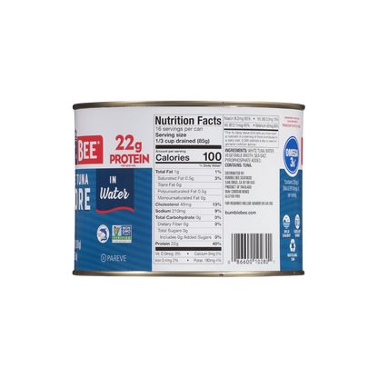 Bumble Bee Solid White Albacore Tuna in Water, 66.5 oz