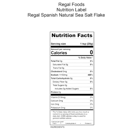 Regal Spanish Natural Sea Salt Flake (various sizes)