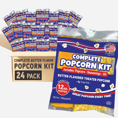 Great Western Premium America All-In-One Popcorn Kit (Various Sizes)