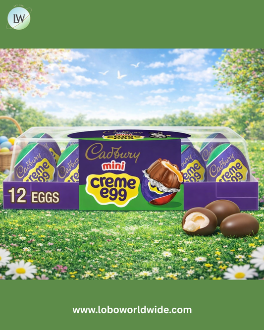 Cadbury Mini Creme Egg Chocolate with Fondant Easter Candy, Tray 3.8 oz, 12 Pieces