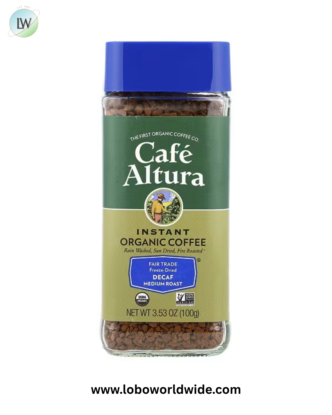 Cafe Altura, Instant Organic Coffee, Medium Roast, Freeze-Dried