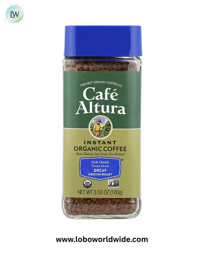 Cafe Altura, Instant Organic Coffee, Medium Roast, Freeze-Dried