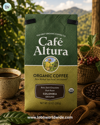 Cafe Altura, Organic Coffee, Ground, 10 oz (283 g)