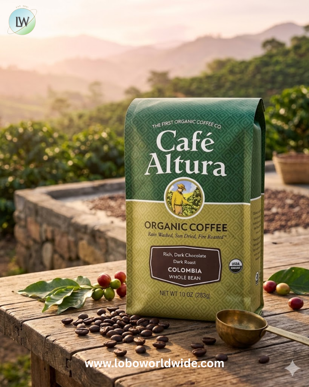 Cafe Altura, Organic Coffee, Whole Bean, 10 oz (283 g)