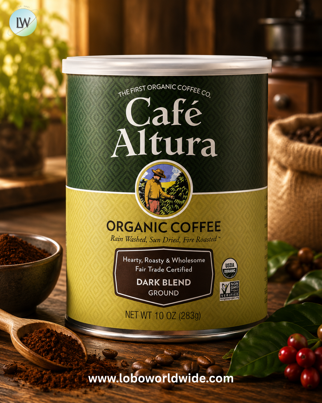 Cafe Altura, Organic Coffee, Ground, 10 oz (283 g)