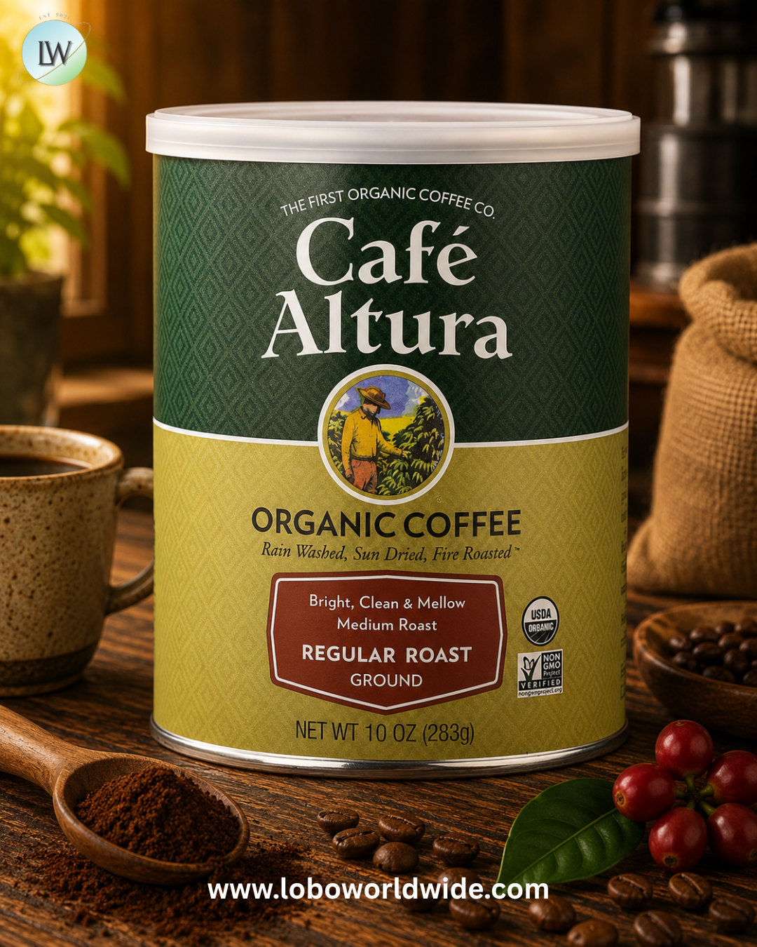 Cafe Altura, Organic Coffee, Ground, 10 oz (283 g)