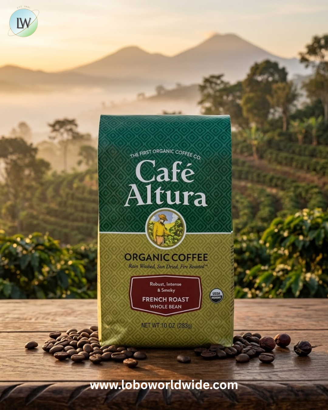 Cafe Altura, Organic Coffee, Whole Bean, 10 oz (283 g)
