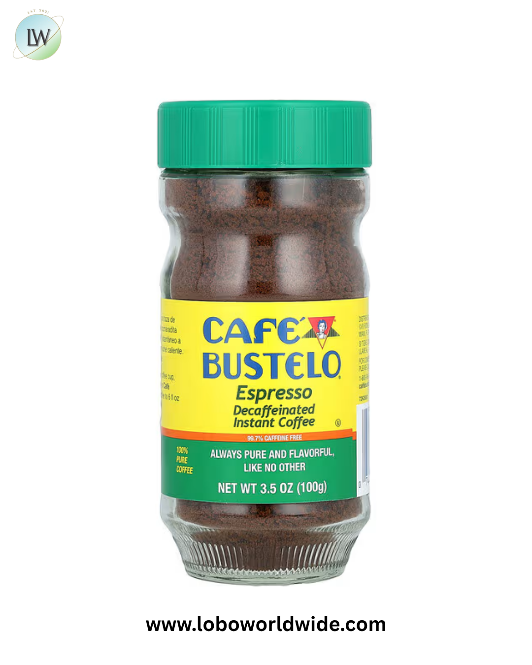 Café Bustelo, Espresso, Decaffeinated Instant Coffee, 3.5 oz (100 g)