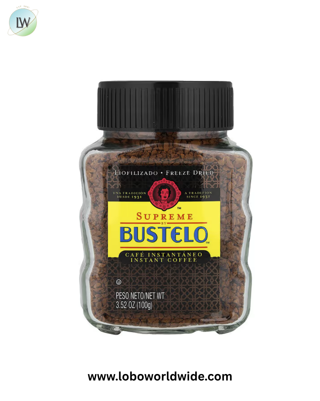 Café Bustelo, Supreme by Bustelo™ Freeze Dried Instant Coffee, 3.52 oz (100 g)