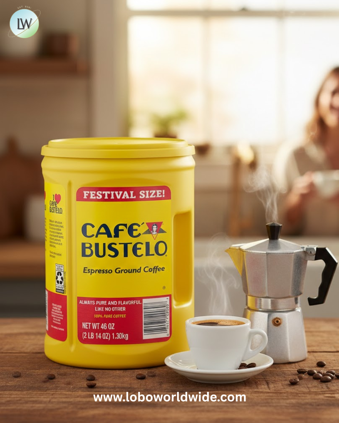 Café Bustelo Festival Size Dark Roast Ground Coffee, Espresso 46 oz.